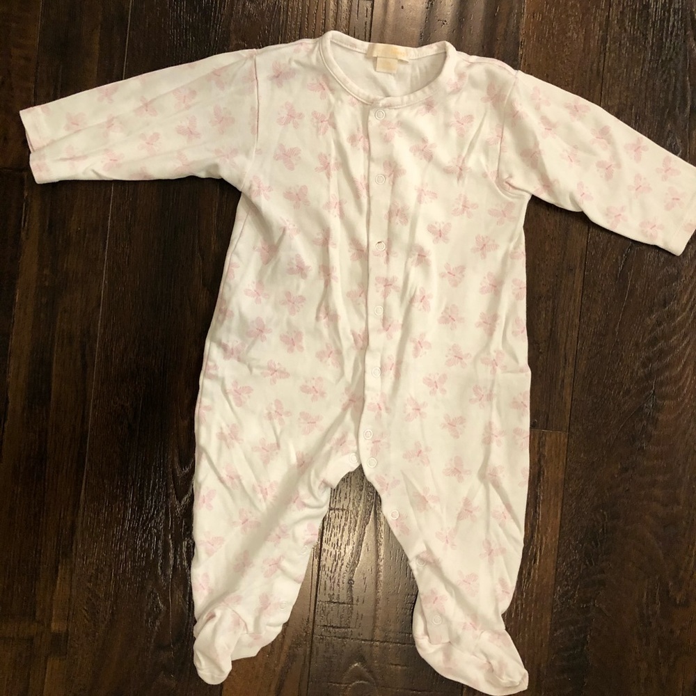 Kissy kissy white pajamas with pink butterflies